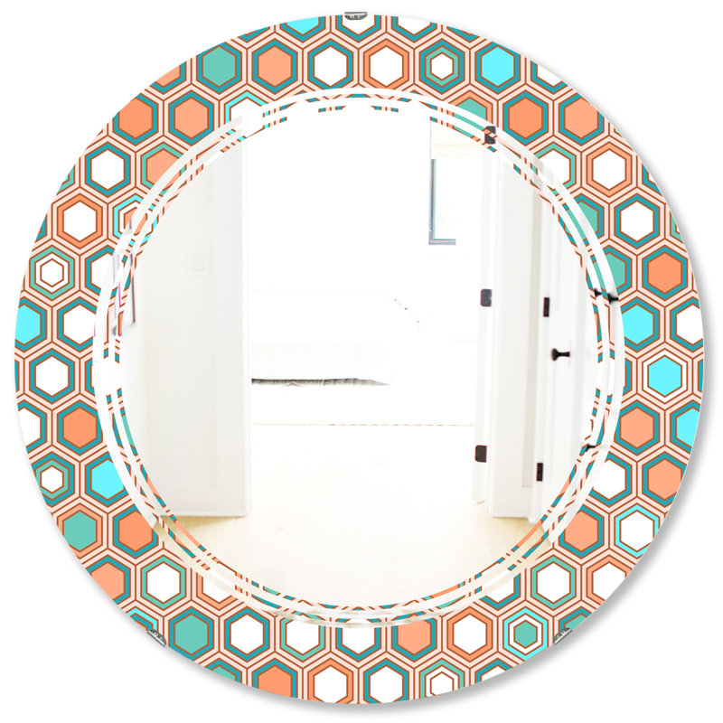 Miroir mural Hexagon, 31,5 po x 31,5 po