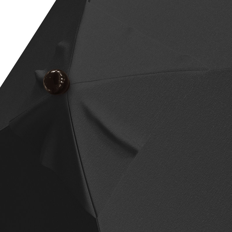 Parasol de marché 6 pi Nejat, Toile Sunbrella® noir, Bronze