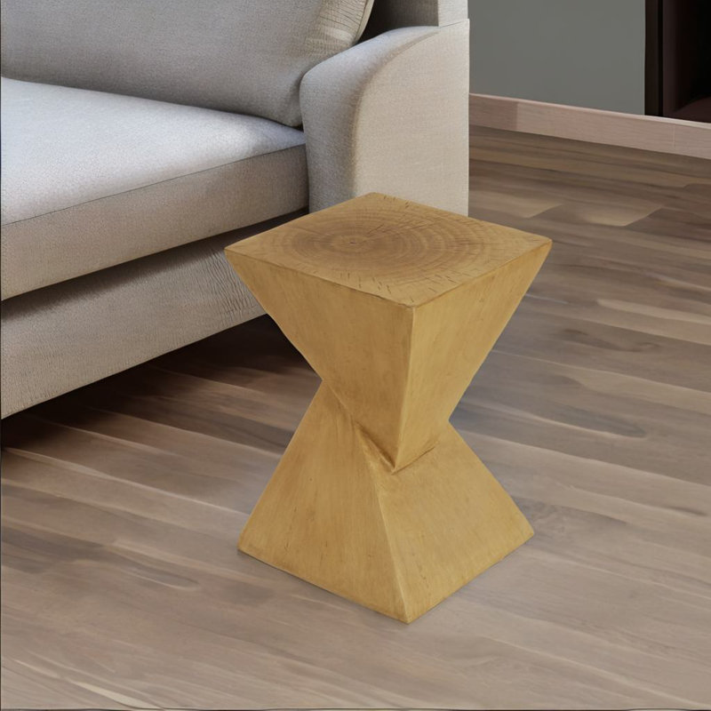 Table d'appoint géométrique, Bois naturel