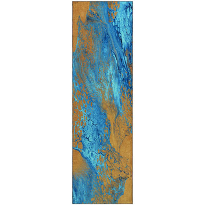Premium Machine Washable Mayfield Cobalt Rug