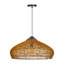 Luminaire suspendu en rotin 1 lumière brun foncé-563759701