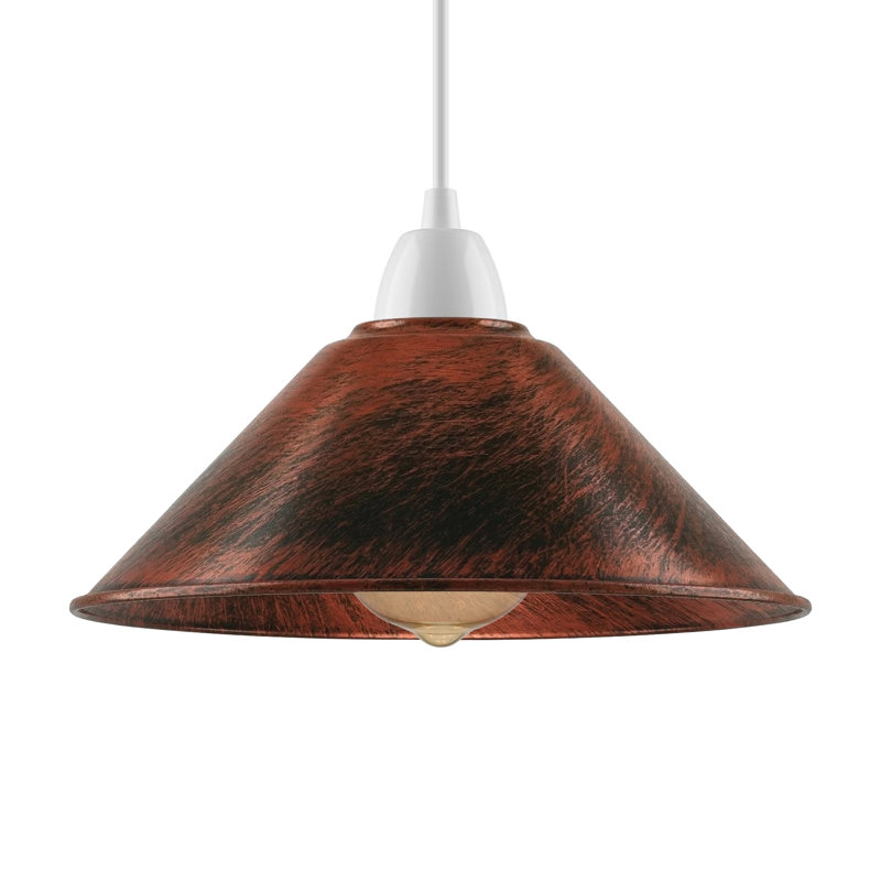 10 cm H Cone Lamp Shade, Rustic Red