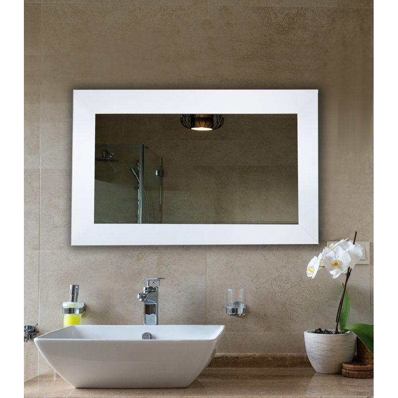 Miroir de salle de bain, 33 po x 24 po, Blanc