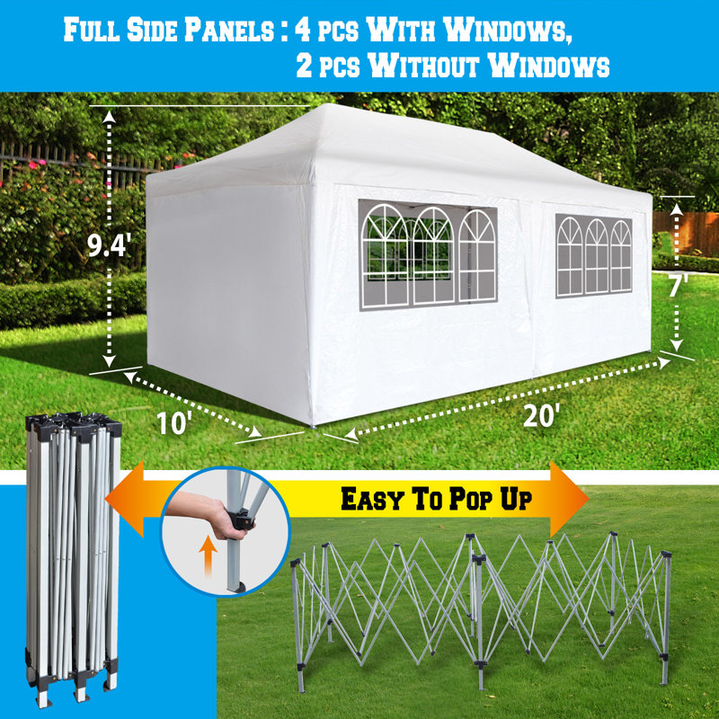 20 Ft. W x 10 Ft. D Aluminum  Party Tent