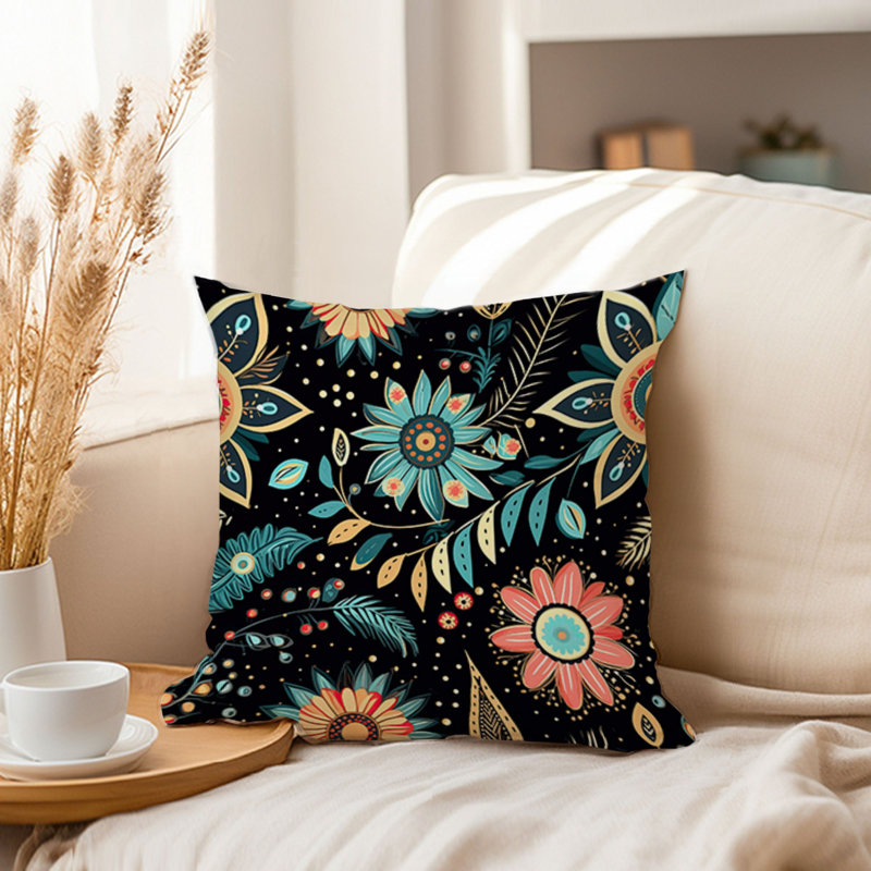 Floral Boho Floral Pattern I Bohemian, 20"H x 20"W