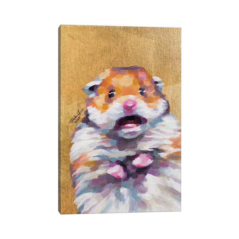 Hamster Meme by Jackie Liu - Wrapped Canvas Painting, 66.04 cm H x 45.72 cm W x 1.91 cm D