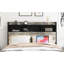 Structure de lit double classique de style classique en gris antique, dispositif de rangement, 2 ports, fonctionnement silencieux, outils d'assemblage faciles, plateforme en bois sans sommier nécessaire avec rangement et grand espace de rangement, ton de bois gris-979244391