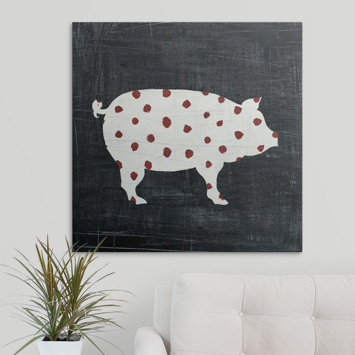 « modern americana farm i » par l’impression de la peinture Melissa Averinos, H 35 po x l 35 po x P 1,5 po, Toile