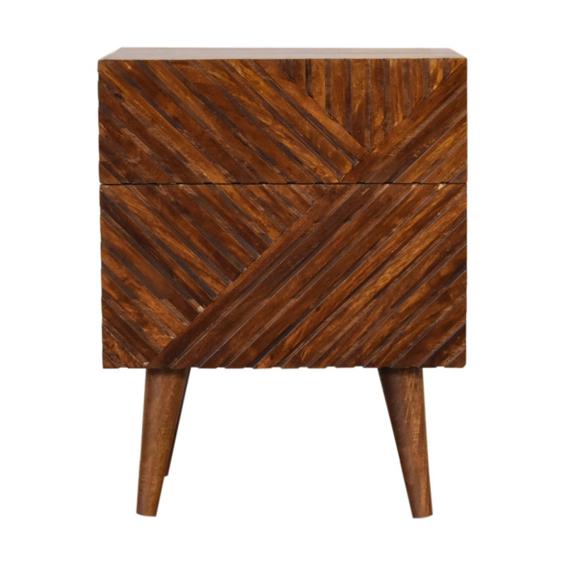 Tweedbrook 45cm W Solid Wood Bedside Table