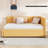 Full Size Upholstered Daybed with Trundle Sofa Bed Frame No Box Spring Needed, Linen Fabric-413612989