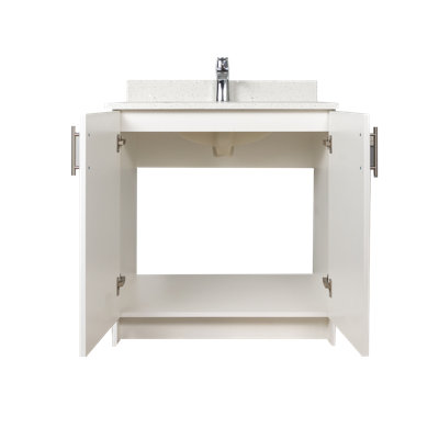 Meuble-lavabo blanc 30 po style Shaker