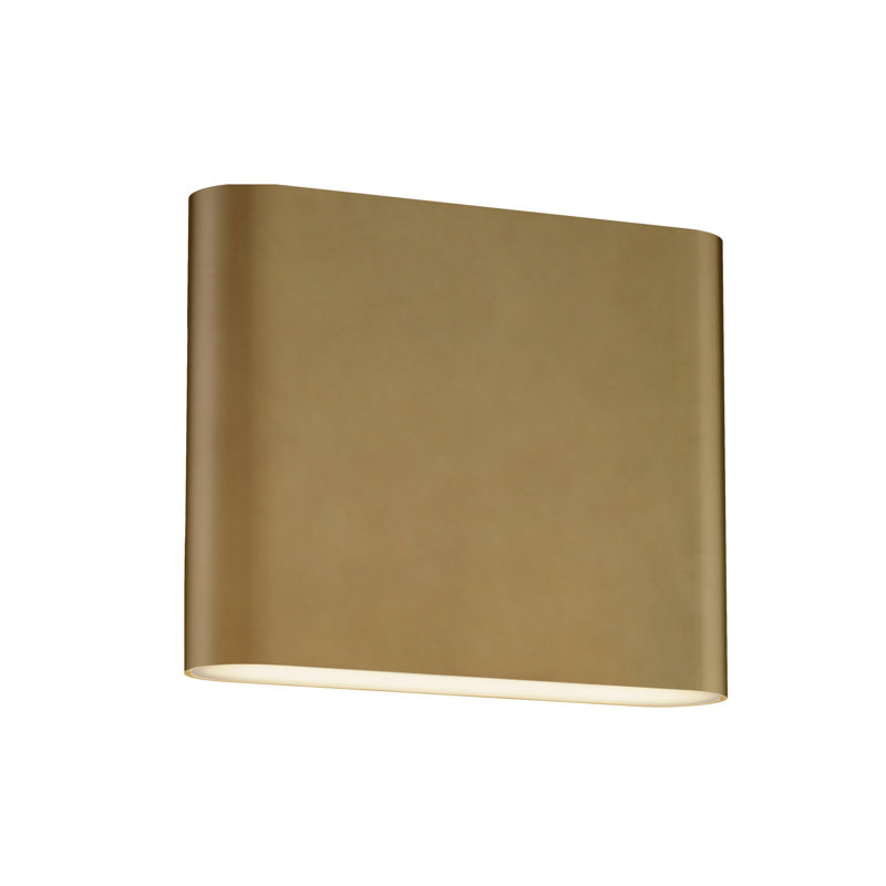 Spartan-Wall Sconce, Natural Aged Brass, 4.75" H x 6" W x 1.5" D