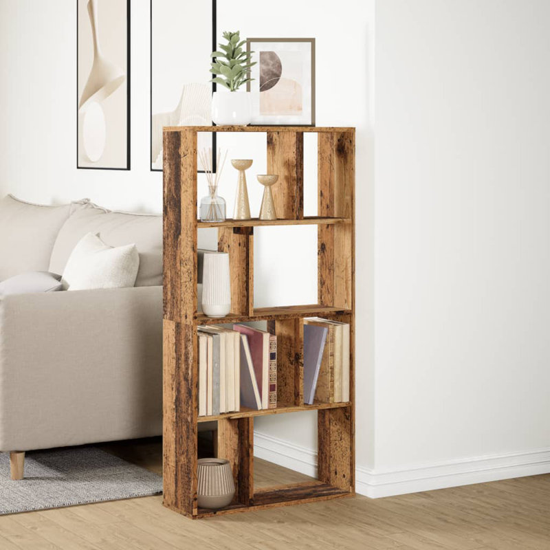 Schrey 94.5cm H Book Cabinet Bookcase, Old wood, (8 Shelves) 120cm H x 60cm W x 20cm D