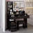 41" Large Size Left Drawer Desktop Vanity Table+Cushioned Stool, Extra Large Touch Control LED Mirror-115455514