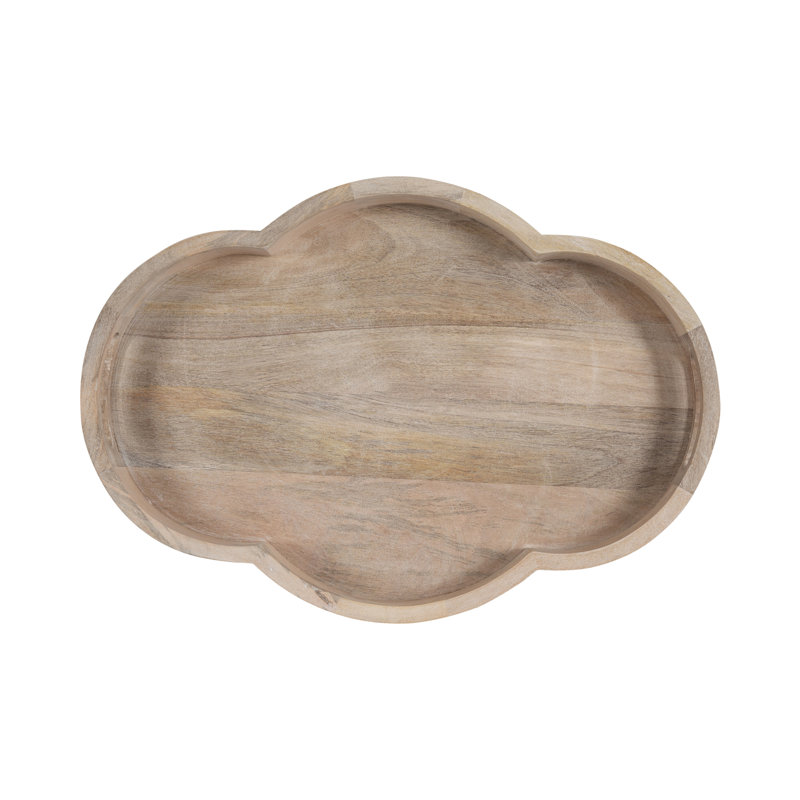 Plateau de service rectangulaire en bois rustique