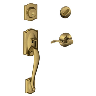 Ensemble de poignées Camelot avec pêne dormant, levier de porte et rosette