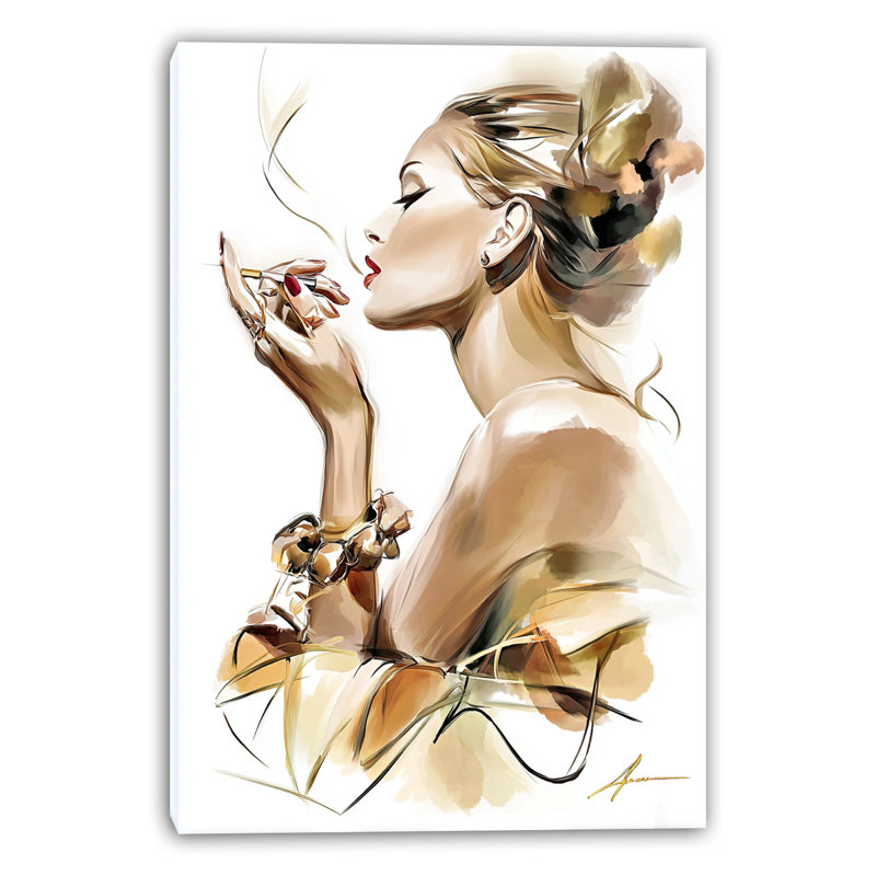 Art mural sur toile tendue fumée douce, H 16 po x l 12 po x P 1 po