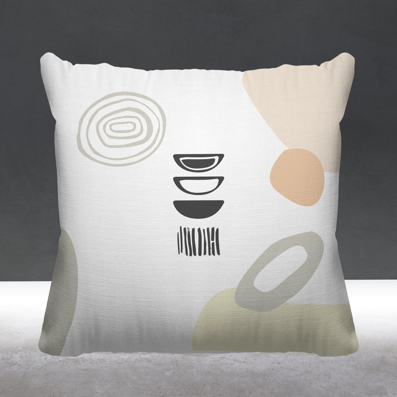Housse de coussin d'intérieur Senufo Tribal Minimalist, 16 po x 1 po