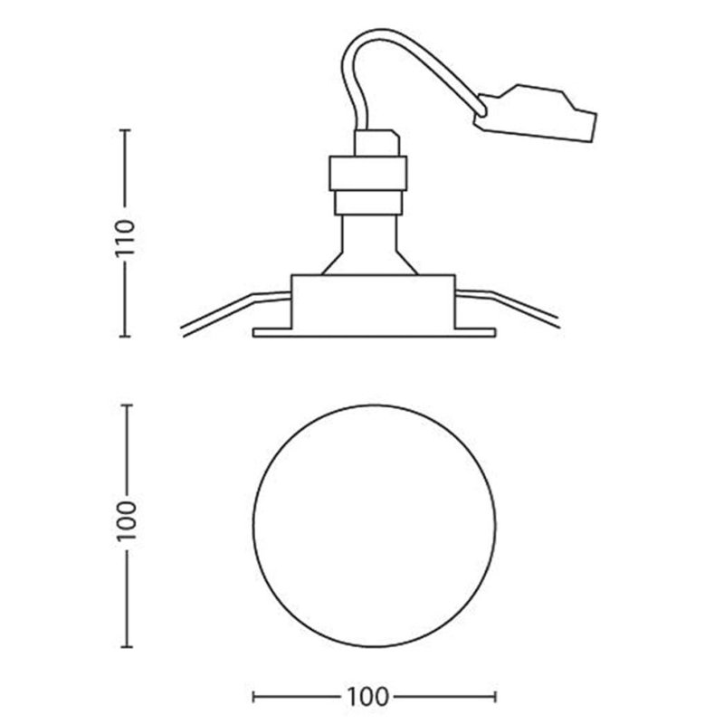 Philips myGarden LED Recessed Spot Light Fresco 5W, White