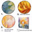 «Modern Blue and Yellow Chrysanthemums - Chrysanthemums», impressions d'art mural-95969064-95969065