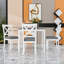 Ensemble de table de salle à manger 5 pièces avec table compacte et 4 chaises rembourrées pour petits espaces