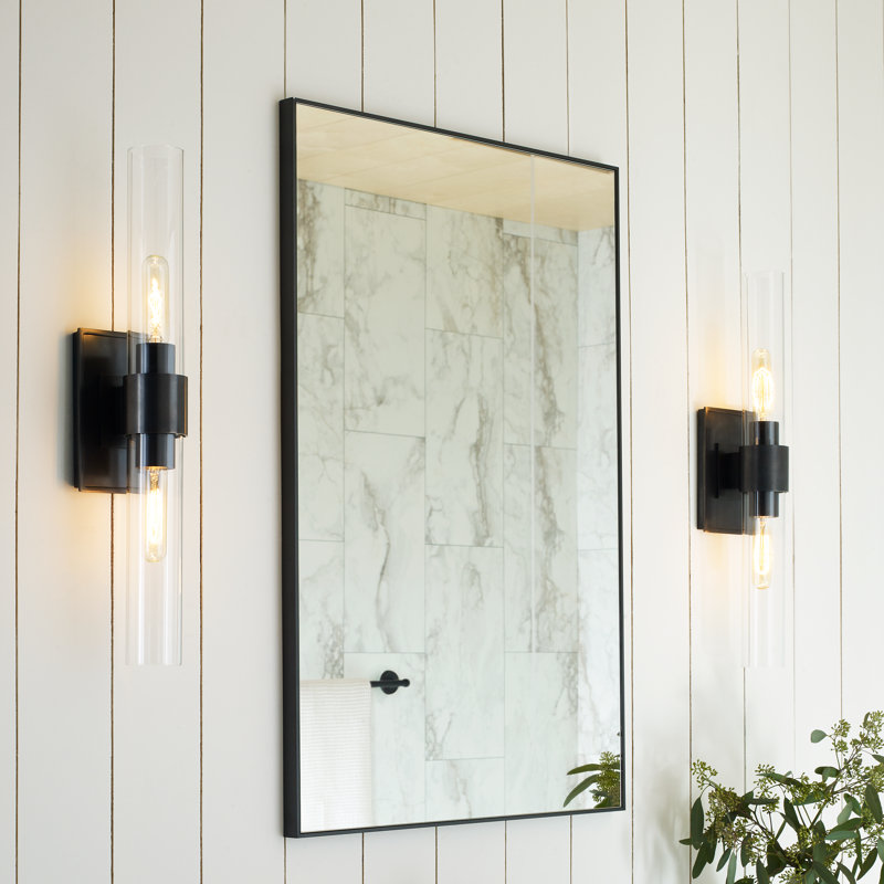 Ian K. Fowler Presidio Petite Double Sconce, Polished Nickel, White