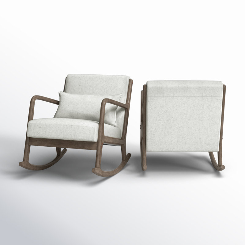 Chaise berçante Collin, Lin blanc