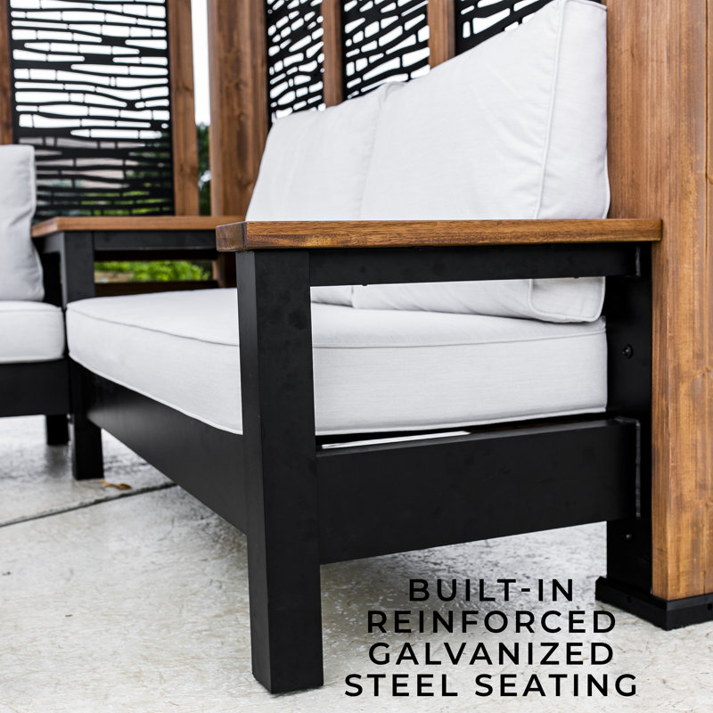 Backyard Discovery Tuscany Solid Wood Pergola (Bamboo/Pumice)