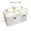 Meuble-lavabo simple flottant moderne de 36 po avec plateau en pierre blanc brillant et lavabo en céramique mural-2029469863