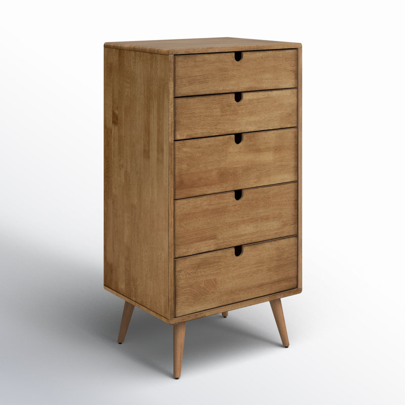 Commode 5 tiroirs en bois massif Etter