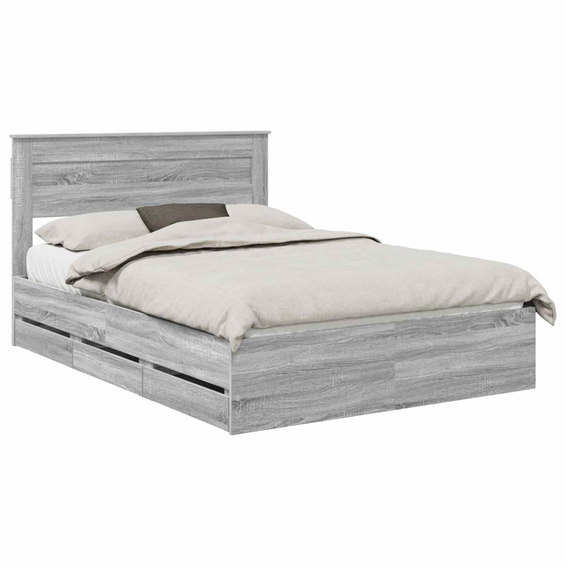 Bed, Grey Sonoma, Kingsize (5')