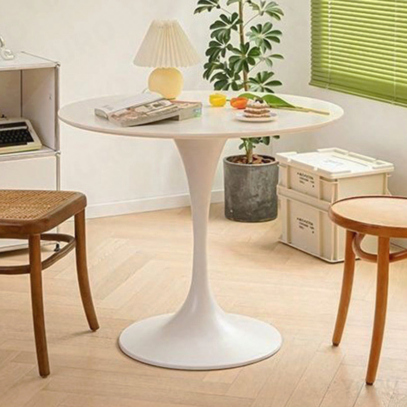 Table de salle à manger / café ronde 31,5 po - multi-usages, forme ovale / ronde - blanc