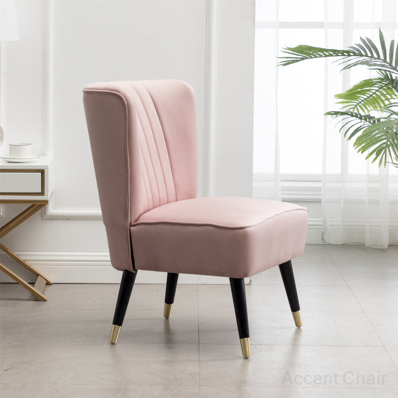 Fauteuil d'appoint Elon, Polyester rose