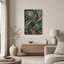 Tableau sur toile à motif géométrique en spirale or et turquoise-87796416
