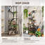 Support à plantes à 8 niveaux pour l'intérieur, tablette pour plantes de 62 po de hauteur, support en forme de S pour plusieurs plantes, support pour plante d'angle avec cadre en acier noir pour la maison, le patio, le balcon, finition carbonisée-2091666595