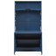 Compact Kitchen Pantry - Buffet haut de 69 po avec huche et poste de travail pliable - Armoire de rangement multifonctionnelle avec tablette réglable et prise de courant pour la salle à manger et le salon, bleu foncé-2110656334