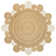 Adwin Two-Tone Jute Hippy Circle Natural/Cream Rug