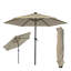 9 pi Parasol d'extérieur à énergie solaire avec lumières DEL, auvent en polyester-744451069