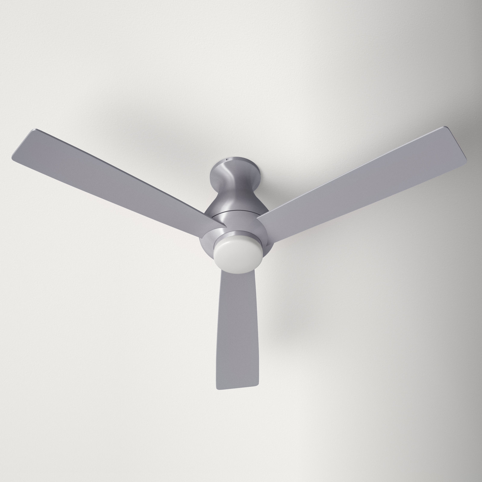 52'' 3 Blade Ceiling Fan with LED Light Kit, Brushed Aluminum, Fan Speed and Light Control (3-wire), Aluminum