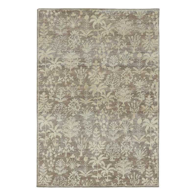 Handmade Silk Geometric Area Rug