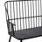 Metal Grill Style High Back Frame Patio Outdoor Bench with Trestle Legs and Armrests-30689853