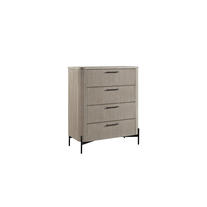 Commode 4 tiroirs Eastville, Taupe