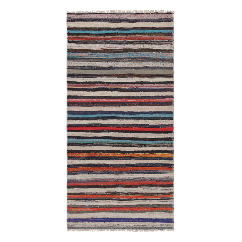 Kilim & Flat Weave One-of-a-Kind 3'11X8'1 Area Rug