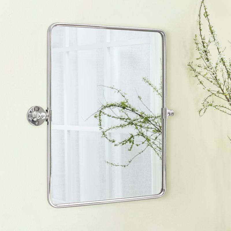 Miroir mural de salle de bain Woodvale, Chrome, 24 po x 20 po