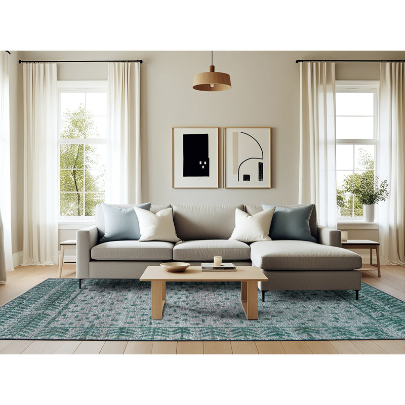Tapis abstrait moderne 4839, Rectangle 6 pi x 9 pi