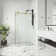 Winslow 46" W x 35" D x 74" H Sliding Frameless Shower Enclosure with 3/8  Clear Glass