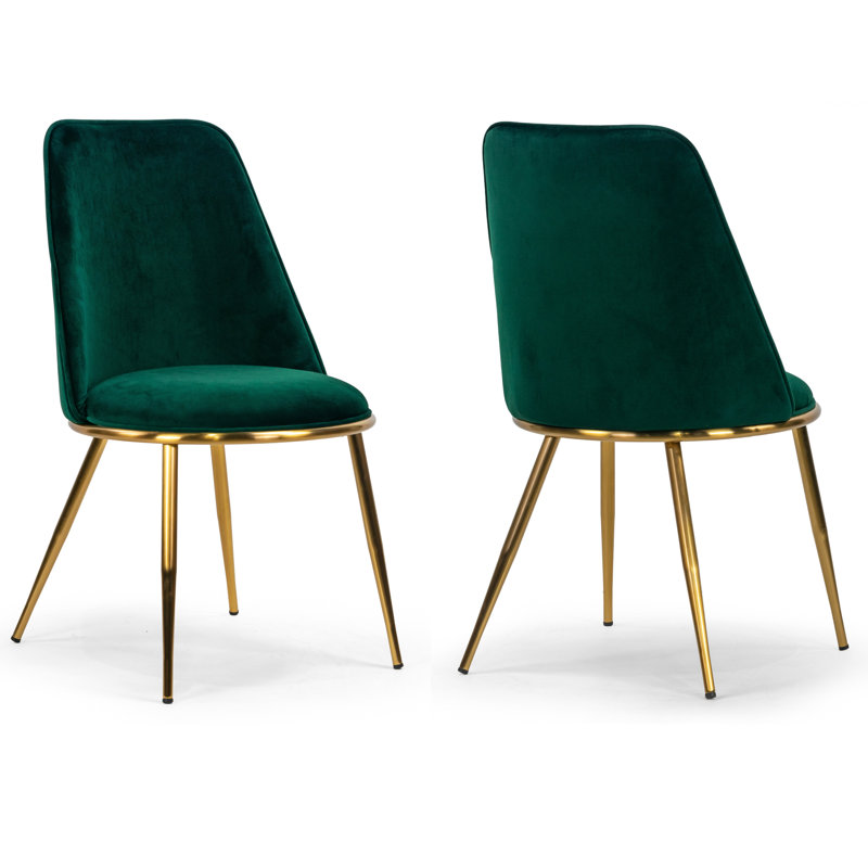 Chaise d'appoint en velours Zielke