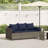 Patio Sofa With Cushions 3-Seater Poly Rattan-273108634-272390807