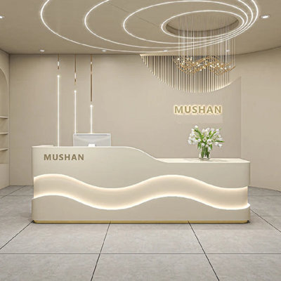 Clermeau L-Shape Manufactured Wood Reception Desk