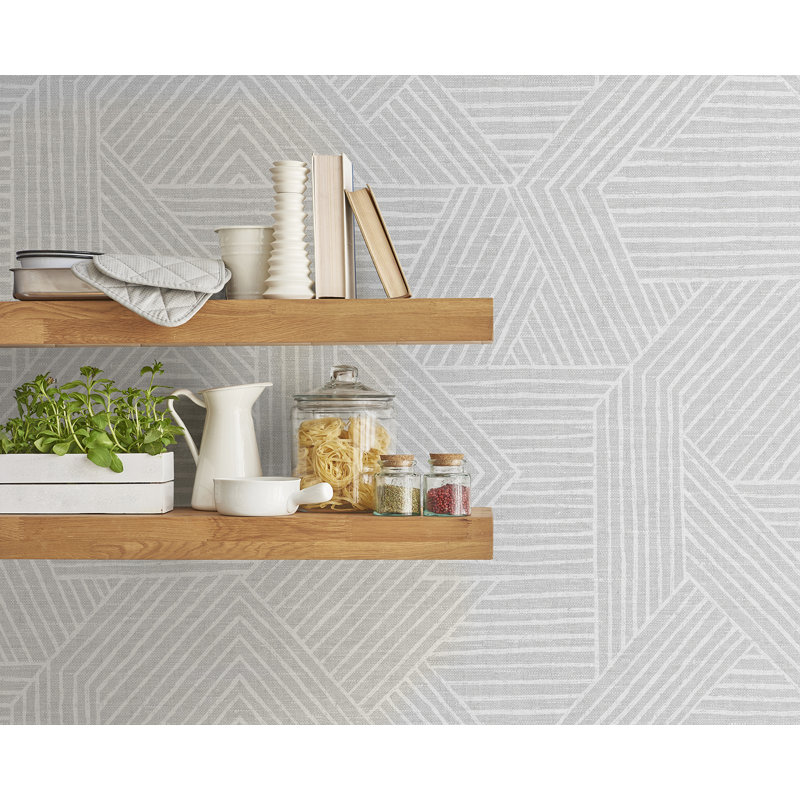 Vinyl Peel & Stick Satin Wallpaper Roll, Salt Glaze